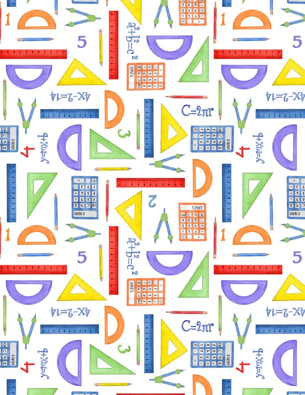 LAST CHANCE - SCHOOL IS COOL - MATH SUPPLIES (1 7/8 YARDS)