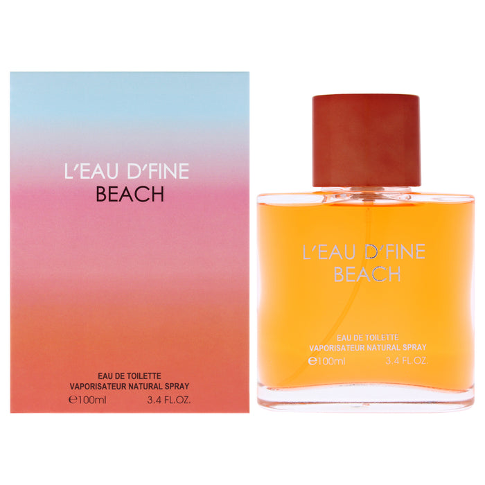 Leau Dfine - Beach by Fine Perfumery for Men - 3.4 oz EDT Spray