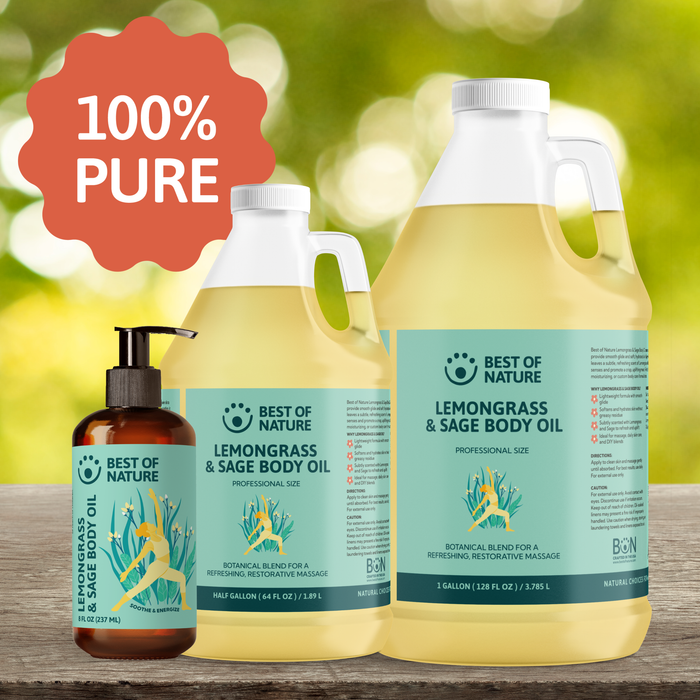 Lemongrass and Sage Aromatherapy Massage & Body Oil