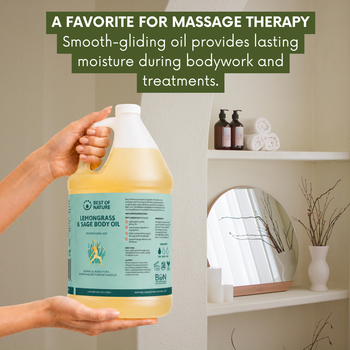 Lemongrass and Sage Aromatherapy Massage & Body Oil