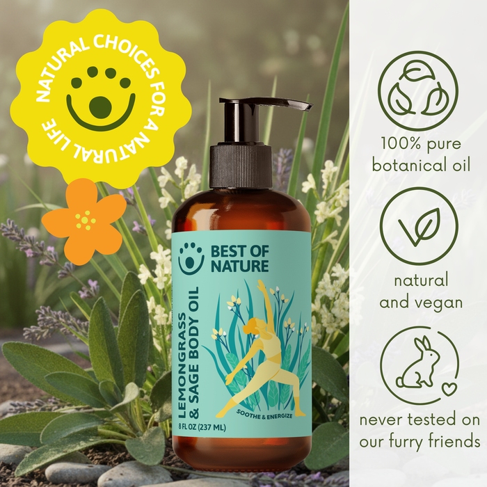 Lemongrass and Sage Aromatherapy Massage & Body Oil