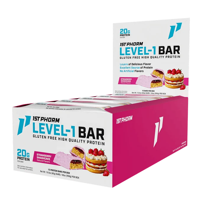 Level-1 Strawberry Smashcake Protein Bar