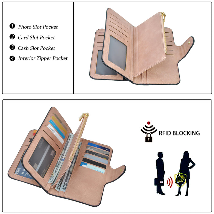 Light Pink NGIL Trifold Wallet