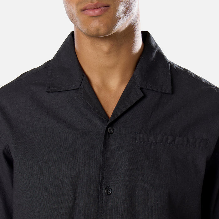 Linen Blend Pant Set | Black