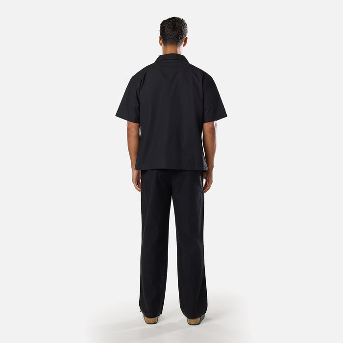 Linen Blend Pant Set | Black