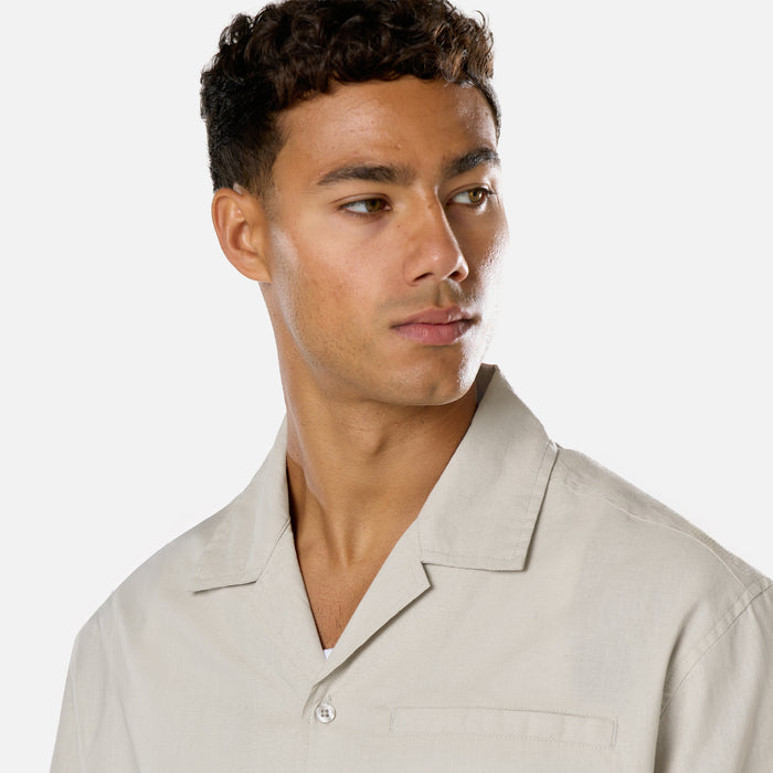 Linen Blend Twinset | Stone