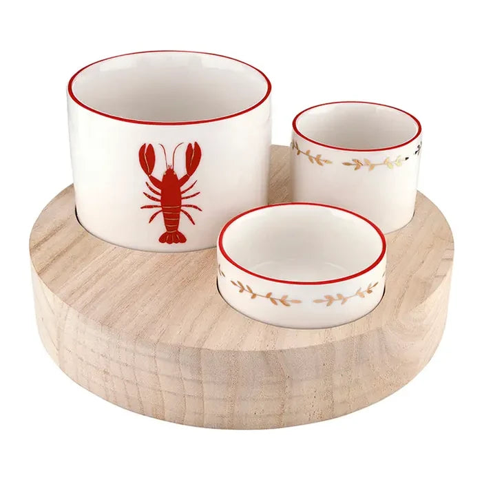 Lobster Ceramic Bowl Set