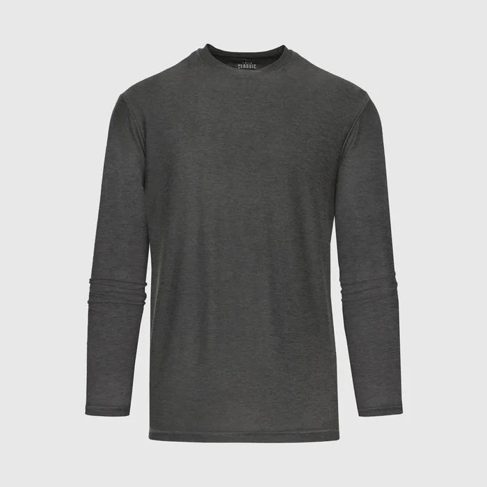 Long Sleeve | Active | Crew Neck | Charcoal Heather Gray