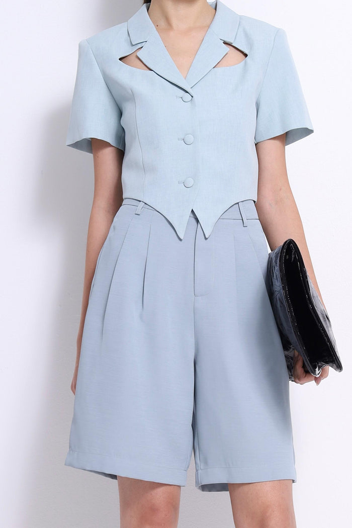 Loraine Cropped Cutout Top