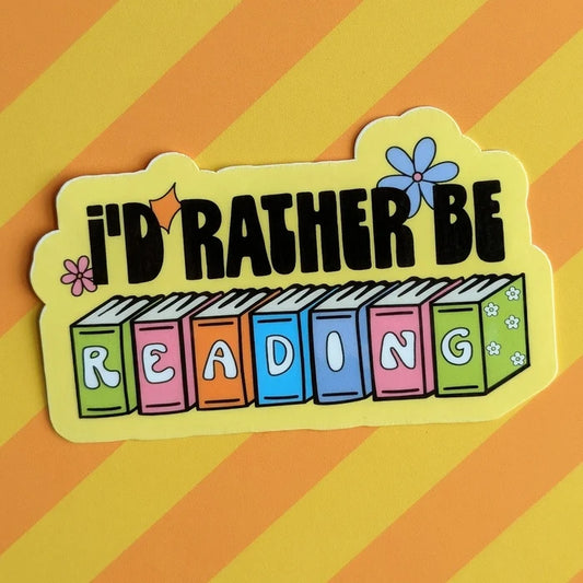 Luxe Trauma 'I'd Rather Be Reading' Vinyl Sticker