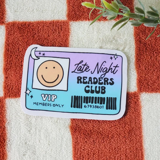Luxe Trauma 'Late Night Readers Club' Holographic Vinyl Sticker