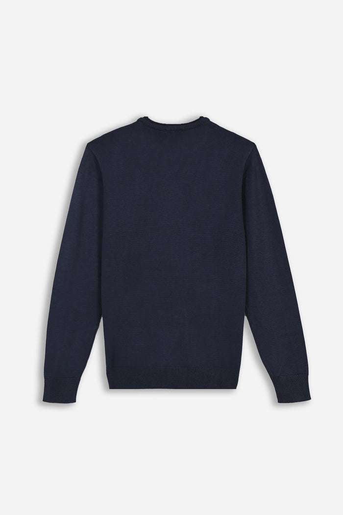 MAGLIA GIROCOLLO BLEU
