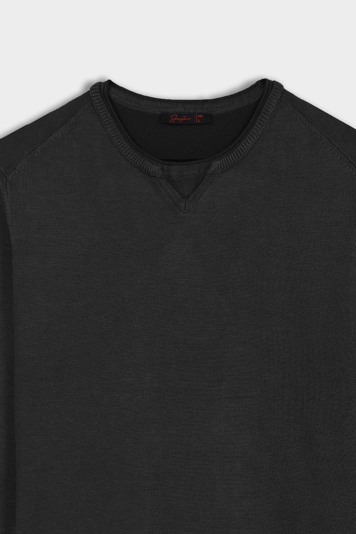 MAGLIA GIROCOLLO NERO