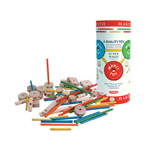 Makit Wood Construction Toy 70 Pce