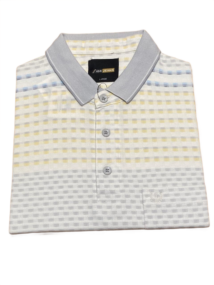Men's Premium Stripe Polo T-Shirt – Cream | Smart Casual Collection