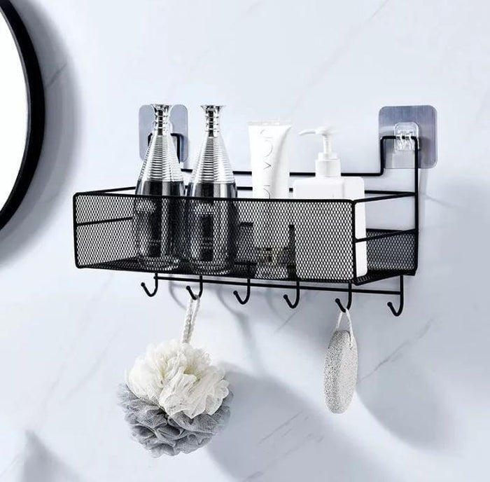 Metal Wall Mounted Organizer Shelf | Shower Caddy