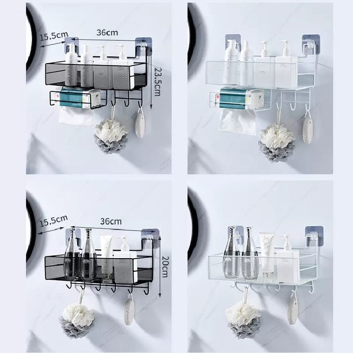 Metal Wall Mounted Organizer Shelf | Shower Caddy