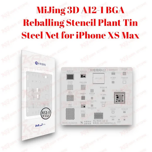 MiJing 3D A12-1 BGA Reballing Stencil Plant Tin Steel Net for iPhone XS Max