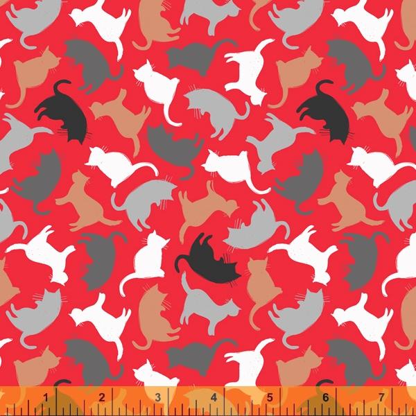 MOD CATS - KITTY SILLHOUETTES (4 YARDS)