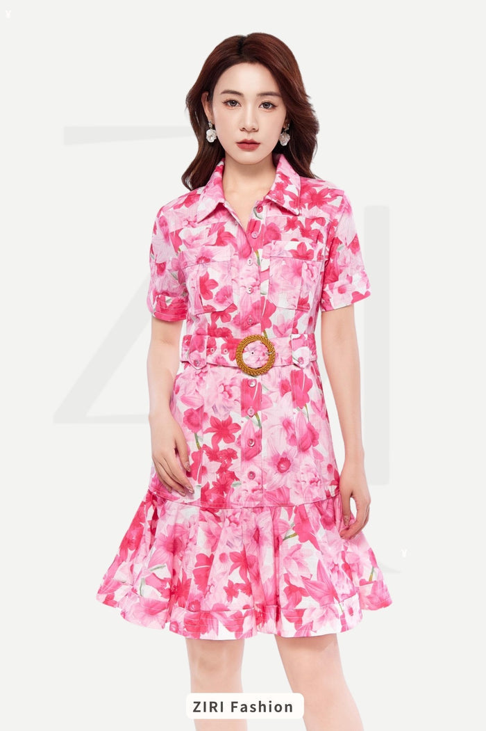 Monet A-line Floral Dress