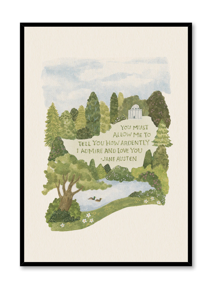 Mr. Darcy Love Quote, Poster