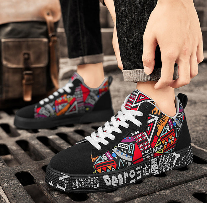 MS988 - Korean Stylish Graffiti Casual Shoes