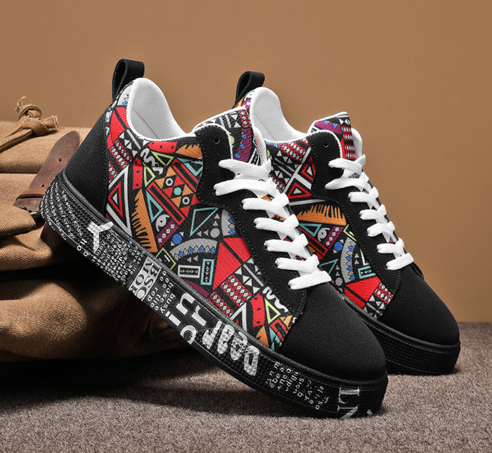 MS988 - Korean Stylish Graffiti Casual Shoes