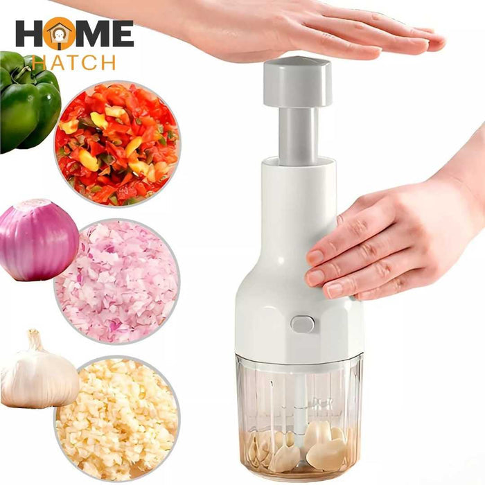 Multi-Function Hand-Press Manual Food Chopper – Vegetable, Onion & Salad Slicer Kitchen Tool