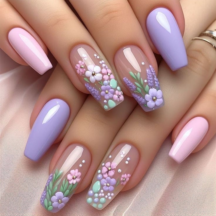 NA006 - Pastoral Small Fresh Glam Nails