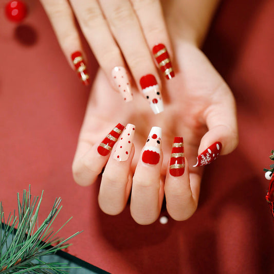 NA068 - Christmas Themed Press On Nails