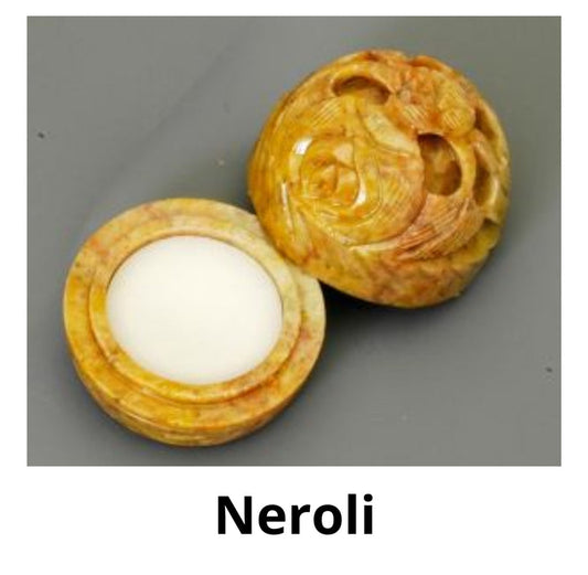 Neroli Solid Perfume in Hand Carved Stone Jar