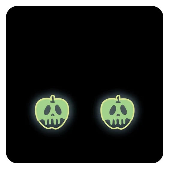 *NEW* Lilliput Little Things Earrings - Poison Apples (Glow in the Dark)