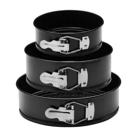 Non-Stick Stainless Steel Baking Pan – Round Shape | Set of 3