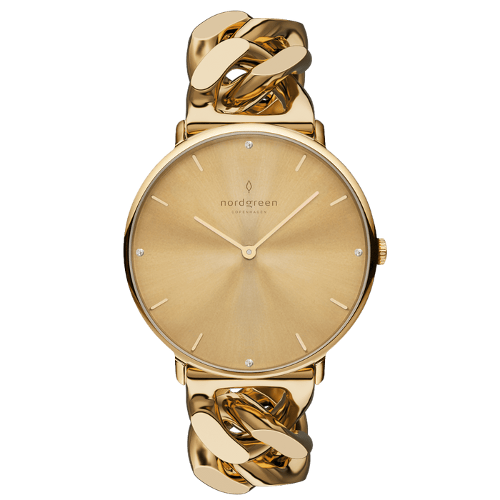 Nordgreen Watch Nordgreen Native 28mm Women's Gold Chain Crystal Dial Luxury Watch Brand