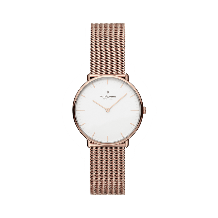 Nordgreen Watch Nordgreen Women's Native 28mm Women's Rose Gold Dress Watch Brand