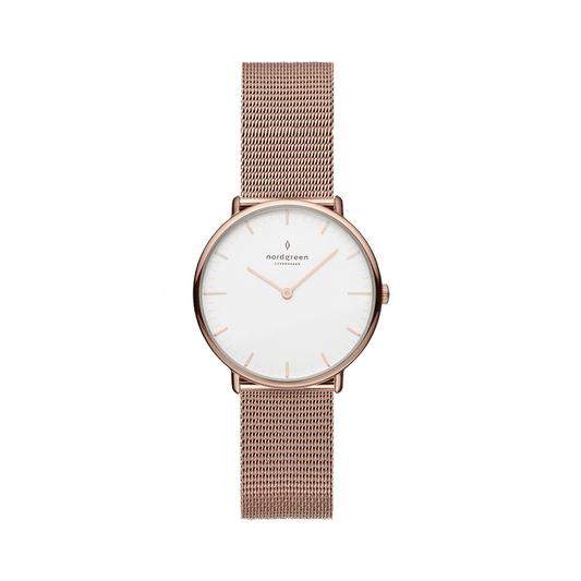 Nordgreen Watch Nordgreen Women's Native 28mm Women's Rose Gold Dress Watch Brand