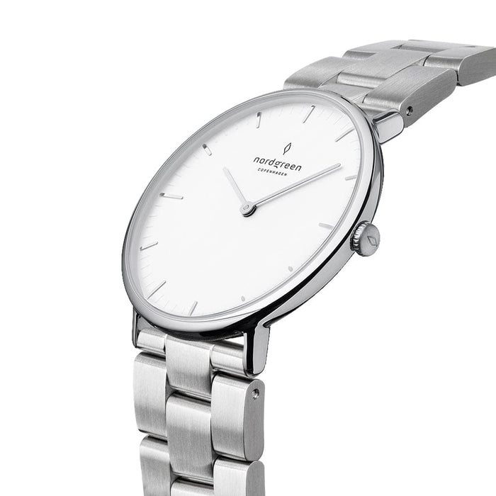 Nordgreen Watch Nordgreen Women's Native 32mm Silver Luxury Dress Watch Brand