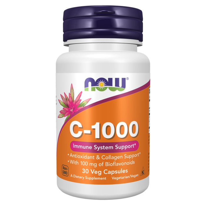 Now Vitamin C-1000 30 Veg Capsules - كبسولات فيتامين سي-1000 ناو - 30 كبسولة نباتية