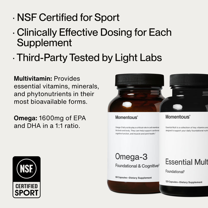 Science-backed Omega and Multivitamin bundle, formulated with high-quality ingredients and clinically supported nutrients to support overall health, heart function, brain performance, and daily wellness.