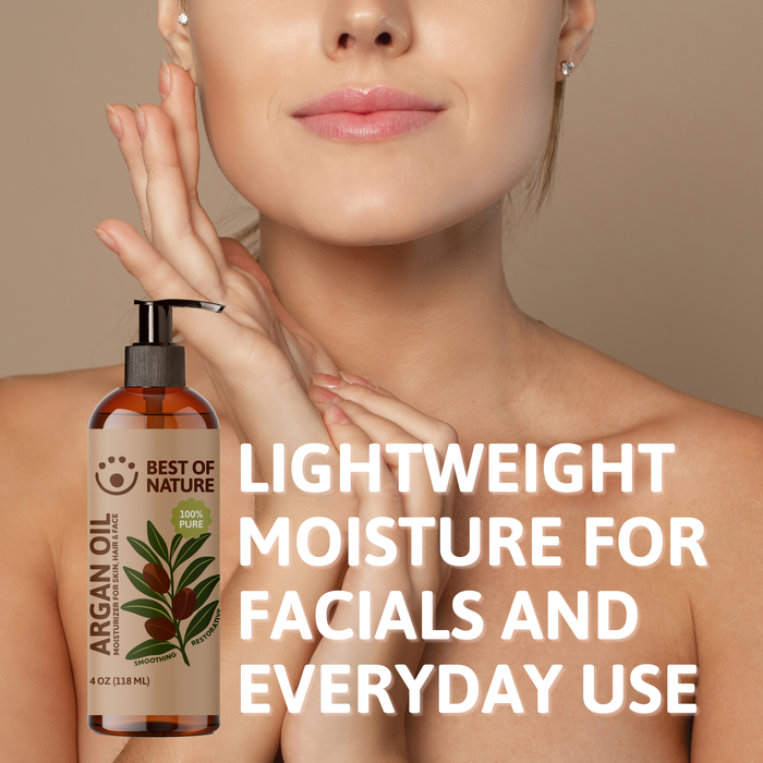 Organic Argan Massage & Body Oil (Moroccan) - 100% Pure