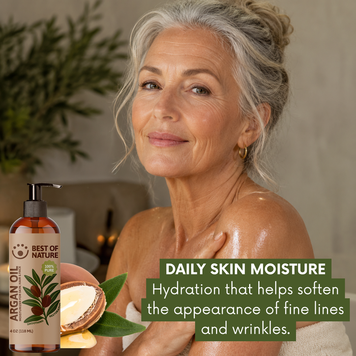 Organic Argan Massage & Body Oil (Moroccan) - 100% Pure