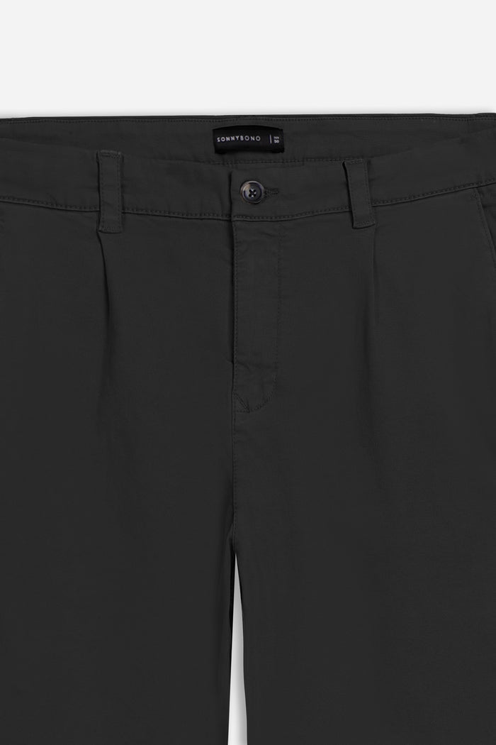 PANTALONE CHINO CON PENCES NERO