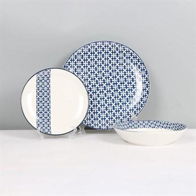 Patterned Ethnic Porcelain Plates - 18 Pieces | Kitchen & Dining
