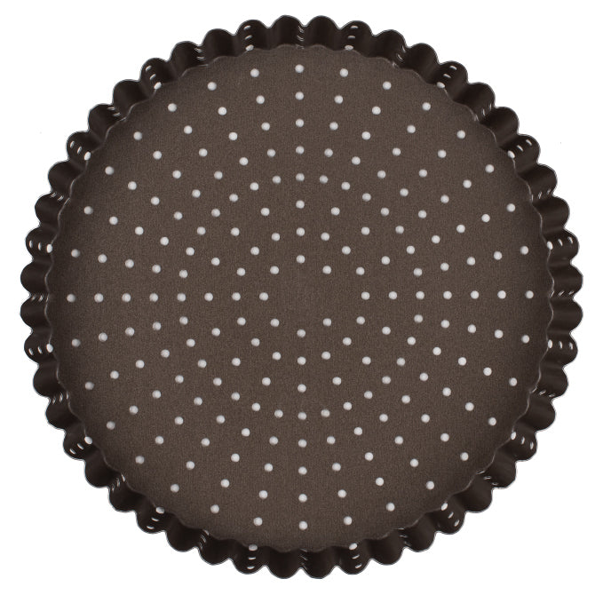 Perforated Tart Mold, Fluted - Non-Stick - 7.9in (200mm)
