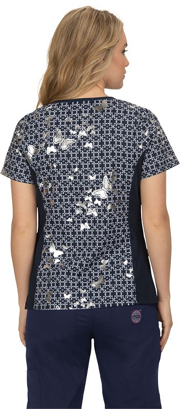 PFA  Filipina Koi Mujer EstVar. "Textured Butterfly Foil Navy" T.S