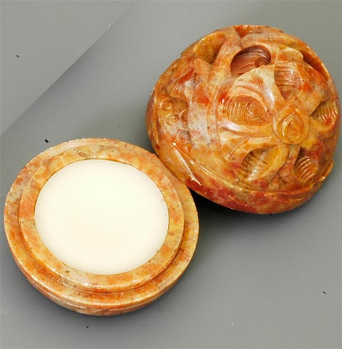 Pine Solid Perfume in Hand Carved Stone Jar