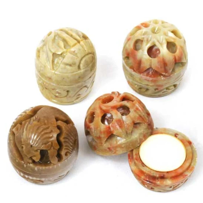 Pine Solid Perfume in Hand Carved Stone Jar