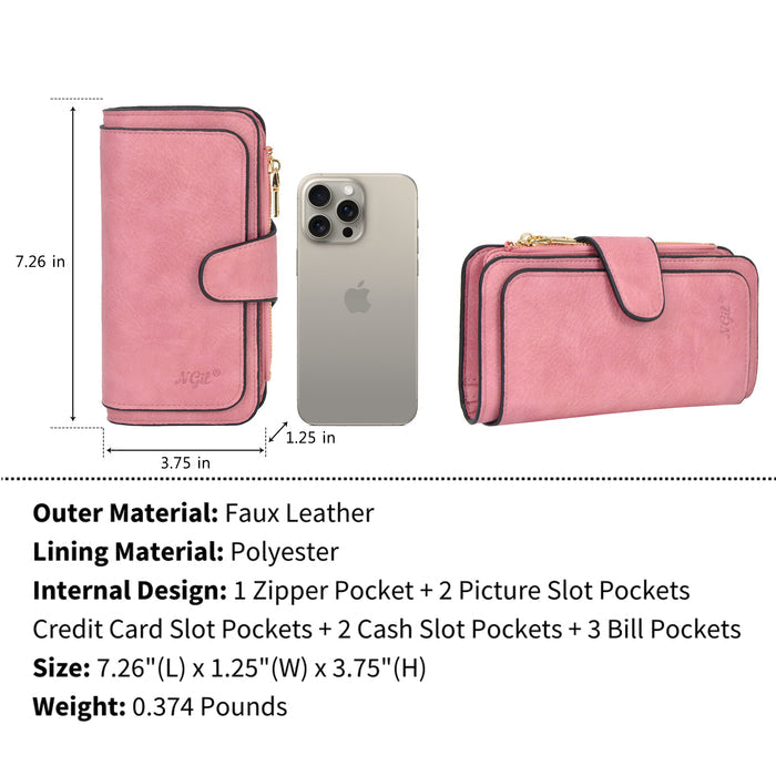 Pink NGIL Trifold Wallet