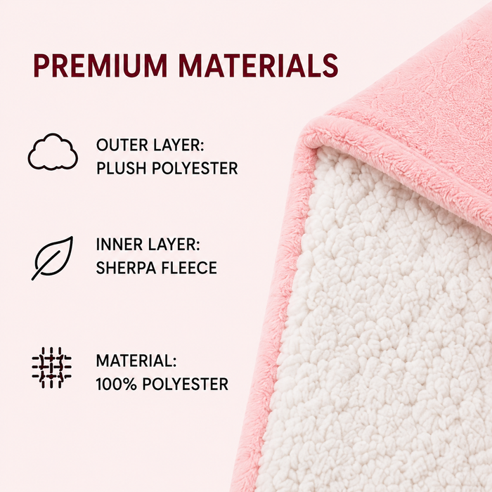 Plush Hoodie Blanket – Oversized Wearable Blanket Hoodie, Light Pink