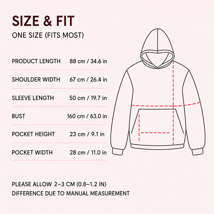 Plush Hoodie Blanket – Oversized Wearable Blanket Hoodie, Light Pink